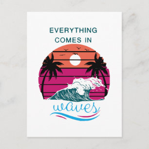 Carte Postale Tout Arrive par Vagues