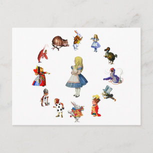CARTE POSTALE TOUT AUTOUR D'ALICE EN WONDERLAND