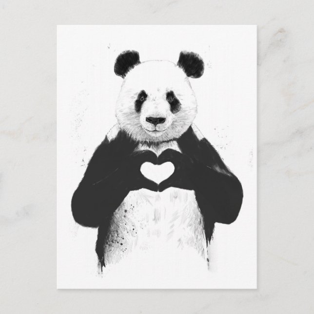 Carte Postale Tout ce dont tu as besoin, c'est d'amour (Devant)