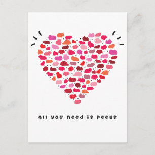 Carte Postale Tout ce dont vous avez besoin, ce sont des peegs