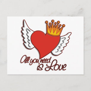 Carte Postale Tout Ce Dont Vous Avez Besoin Est L'Amour