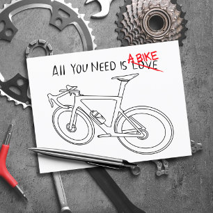 Carte Postale Tout ce dont vous avez besoin est un vélo