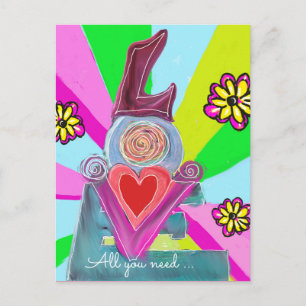 Carte Postale Tout ce dont vous avez besoin....Partagez l'amour
