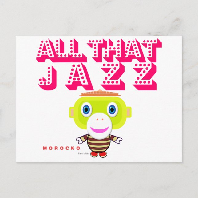 Carte Postale Tout Ce Jazz-Joli Singe-Morocko (Devant)