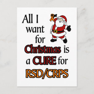 Carte Postale Tout ce que je veux pour Noël/Père Noël...RSD/CRPS
