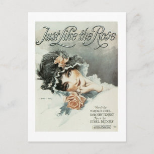 Carte Postale Tout comme la couverture du livre de son Rose