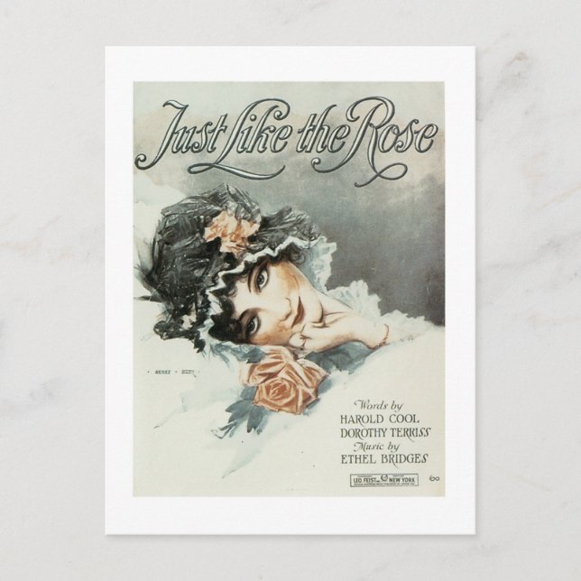 Carte Postale Tout comme la couverture du livre de son Rose (Devant)
