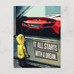 Carte Postale Tout Commence Par Une Citation Motivationnelle De