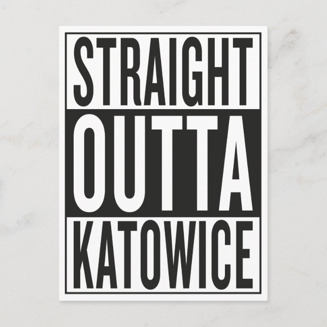 Carte Postale tout droit à Katowice (Devant)
