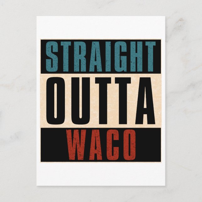 Carte Postale Tout droit de Waco Texas TX (Devant)
