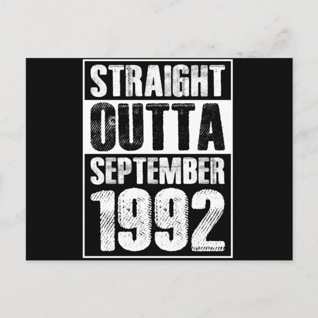 Carte Postale Tout droit sorti de 1992 29e anniversaire (Devant)