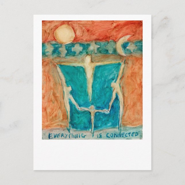 Carte Postale Tout est connecté et coexiste. (Devant)