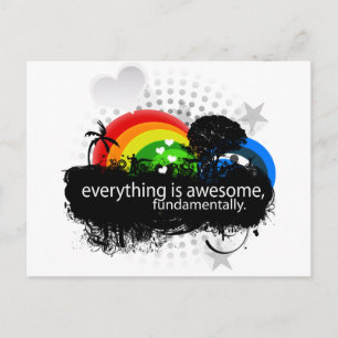 Carte Postale tout est génial fondamentalement.