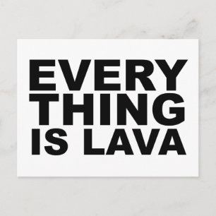 Carte Postale TOUT EST LAVE Volcana T-shirt Mugue Chapeau Tapis