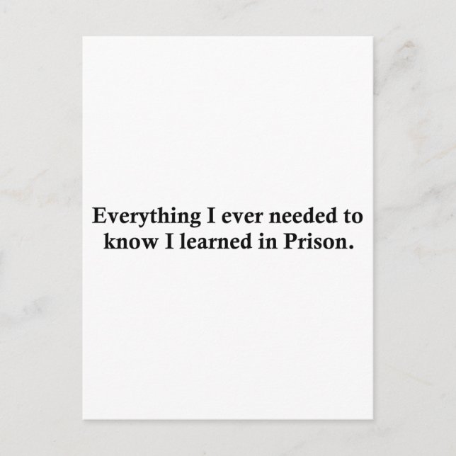 Carte Postale Tout et prison (Devant)