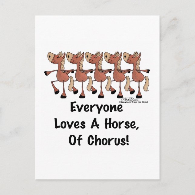 Carte Postale Tout le monde aime un cheval de chœur (Devant)