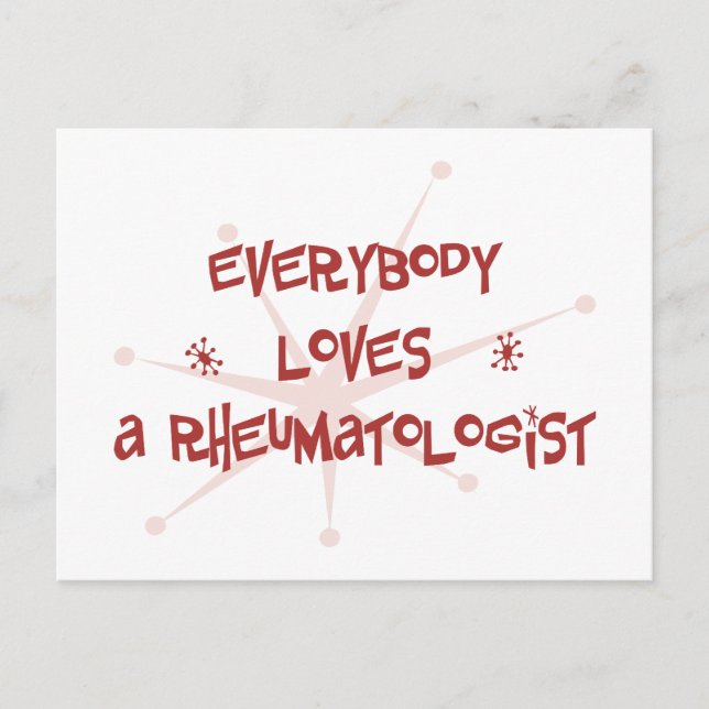 Carte Postale Tout Le Monde Aime Un Rhummatologue (Devant)