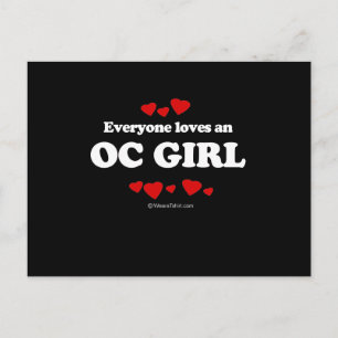 Carte Postale Tout le monde aime un T-shirt féminin OC