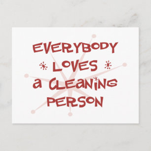Carte Postale Tout Le Monde Aime Une Personne De Nettoyage