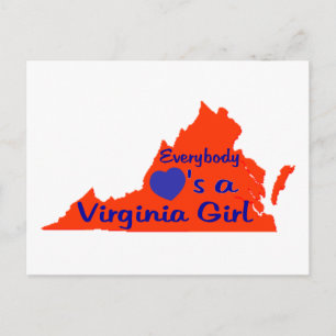 Carte Postale Tout le monde aime une Virginia Girl