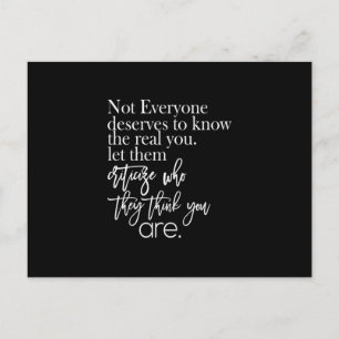 Carte Postale tout le monde ne mérite pas de connaître le vrai