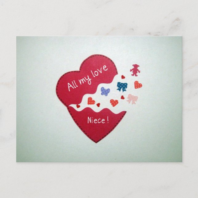 Carte Postale Tout mon amour Niece ! (Devant)