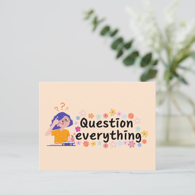 Carte Postale Tout remettre en question (Debout devant)