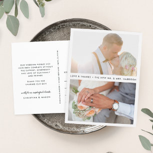 Carte Postale Tout simplement indiqué   Merci photo Mariage