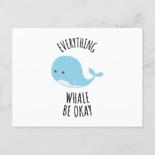 Carte Postale Tout va bien pour la baleine