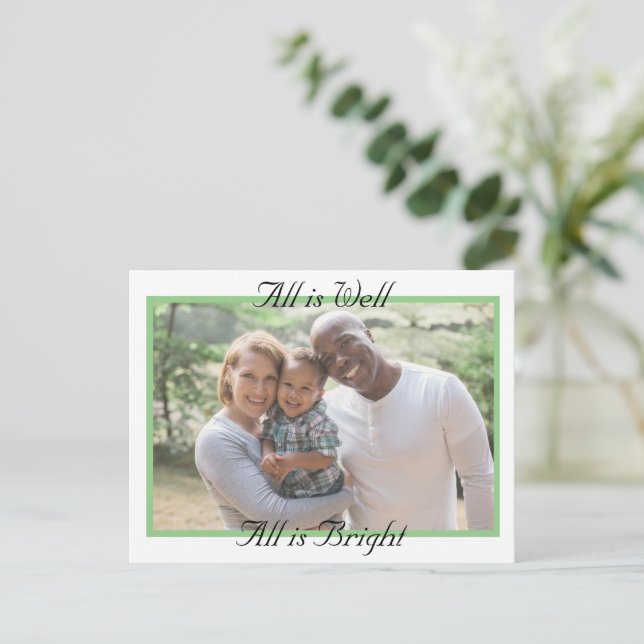 Carte Postale Tout va bien, tout est brillant Photo Noël (Debout devant)