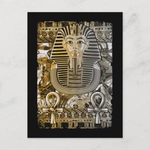 Carte Postale Toutankhamon Égypte ancienne Pharoah roi Tut Ankh