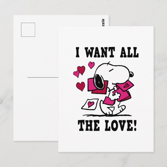 Carte Postale Toute la Saint-Valentin d'amour (Devant / Derrière)