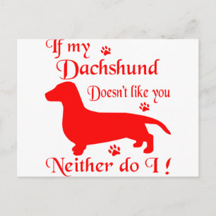 CARTE POSTALE TOUTES LES CHOSES DACHSHUND