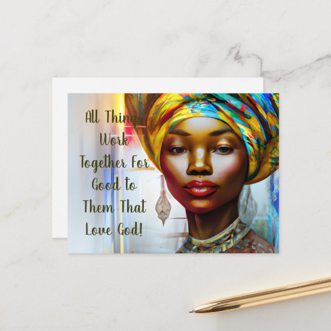 Carte Postale Toutes Les Choses Travaillent Ensemble Pour Le Bie (Devant/Arrière en situation)