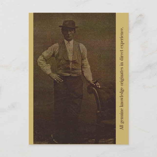 Carte Postale Toutes les connaissances authentiques proviennent  (Devant)