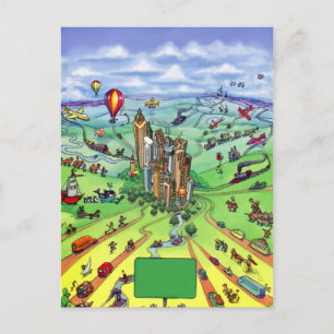 Carte Postale Toutes les routes mènent à Atlanta Georgia