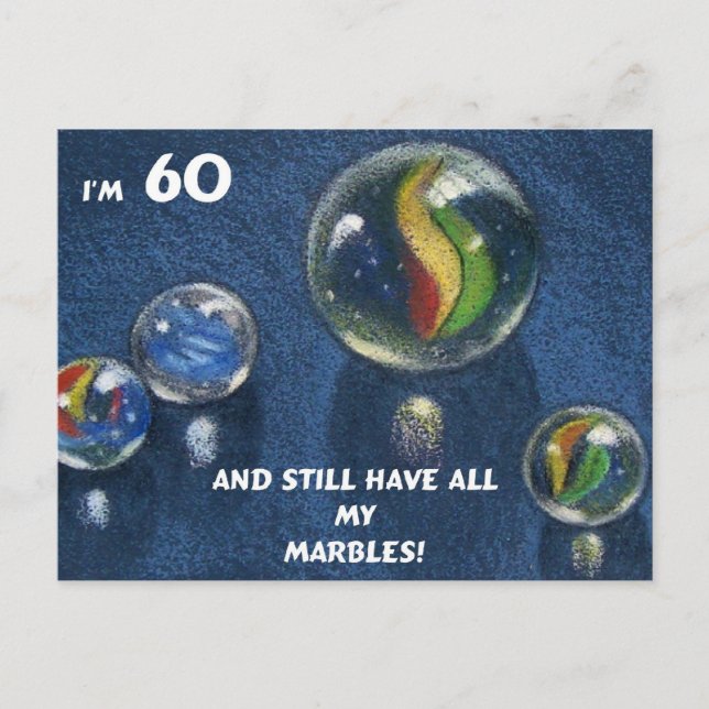CARTE POSTALE TOUTES MES MARBLES 60E ANNIVERSAIRE (Devant)