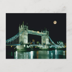 Carte Postale Tower Bridge la nuit, Londres, Angleterre