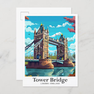 Carte Postale Tower Bridge Londres Angleterre Illustration de vo