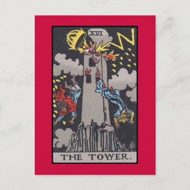 Carte Postale Tower Tarot card image (Devant)