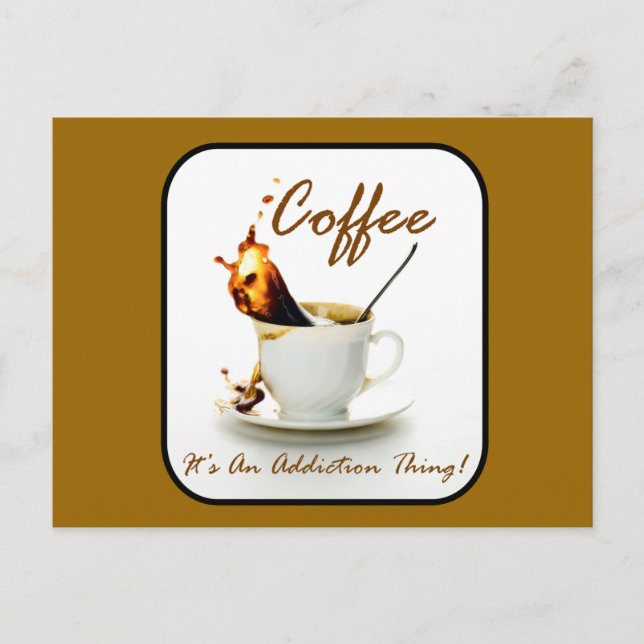 Carte Postale Toxicité pour le café (Devant)