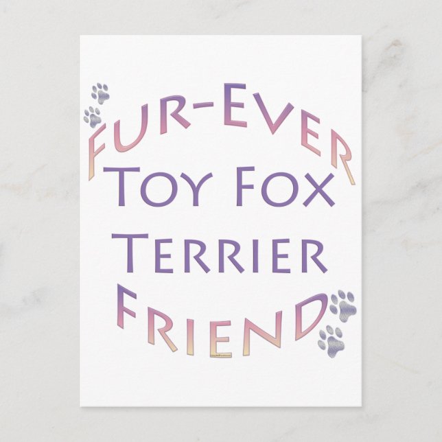 Carte Postale Toy Fox Terrier Furever Friend (Devant)