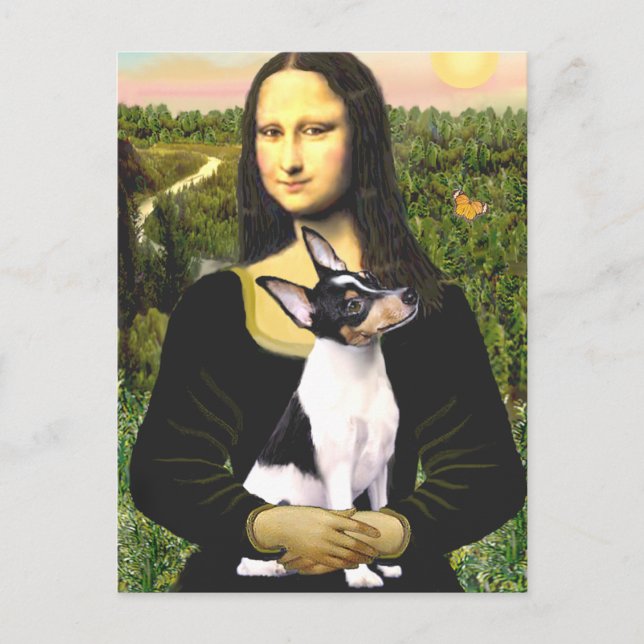 Carte Postale Toy Fox Terrier - Mona Lisa (Devant)