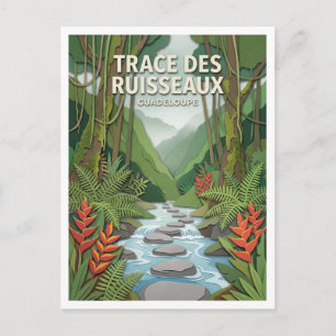 Carte Postale Trace des Ruisseaux Saint-Claude Guadeloupe