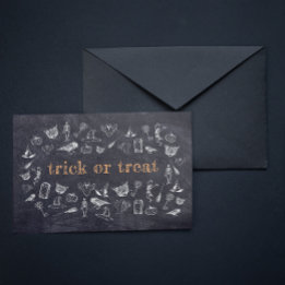 Carte Postale Tracer ou traiter Vintage Chalkboard Halloween
