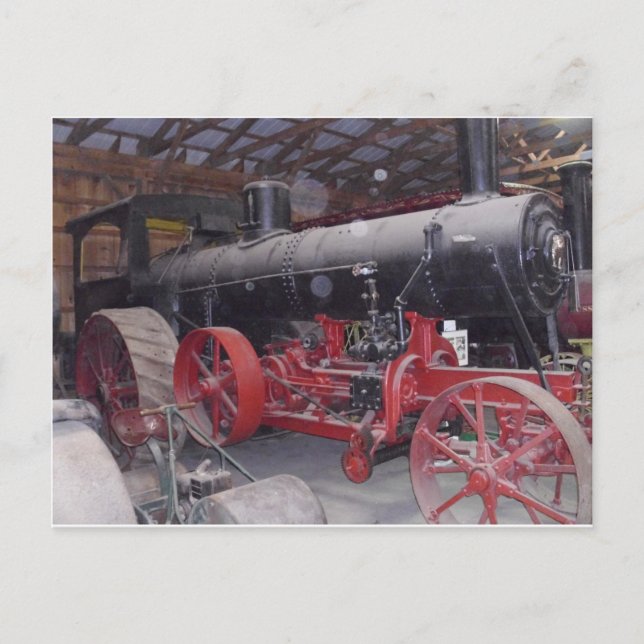 Carte Postale Tracteur antique (Devant)