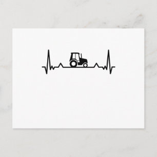 Carte Postale Tracteur battement de coeur L'agriculture et les d
