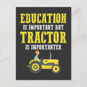 Carte Postale Tracteur Camionnette agricole Éducation Agricultur
