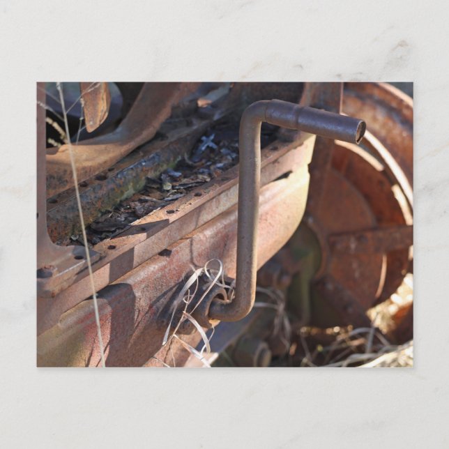 Carte Postale Tracteur de poignée de manivelle (Devant)