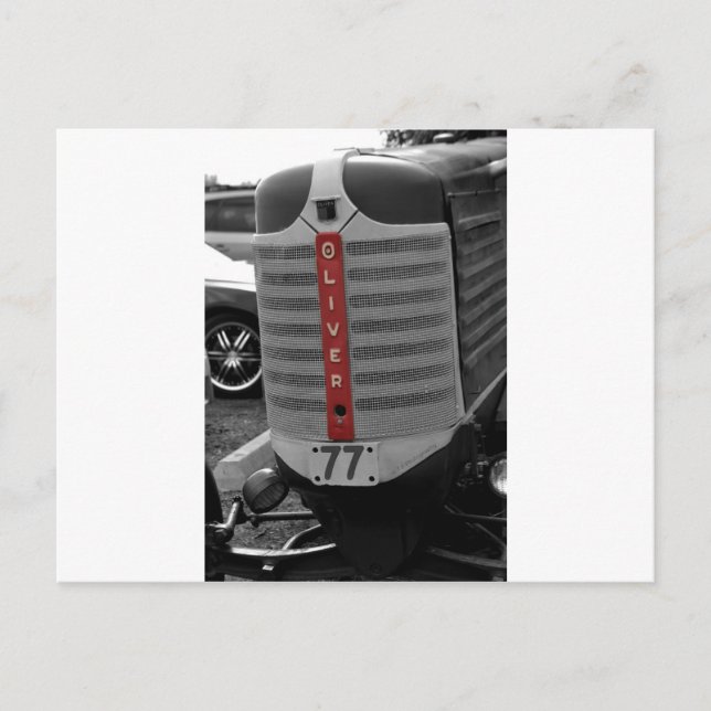 Carte Postale Tracteur d'Oliver (Devant)